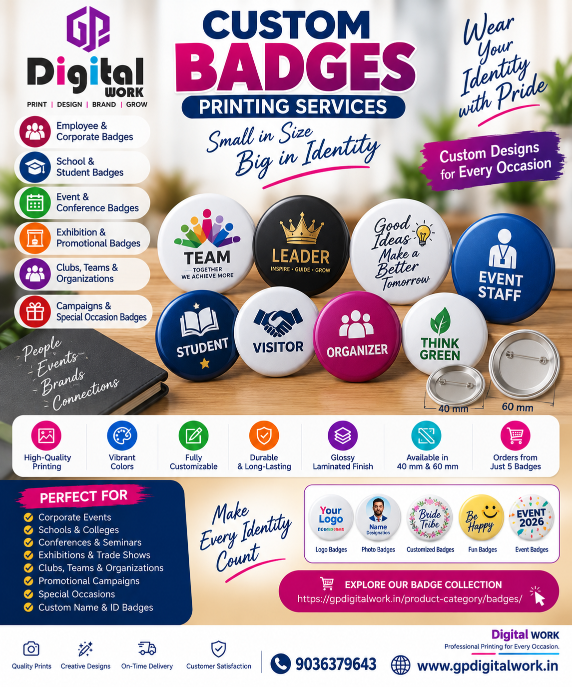Professional Badge Printing Services